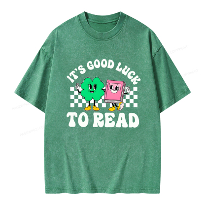 Pagewings St Patricks Day Teacher Shirt  Unisex Washed T-shirt