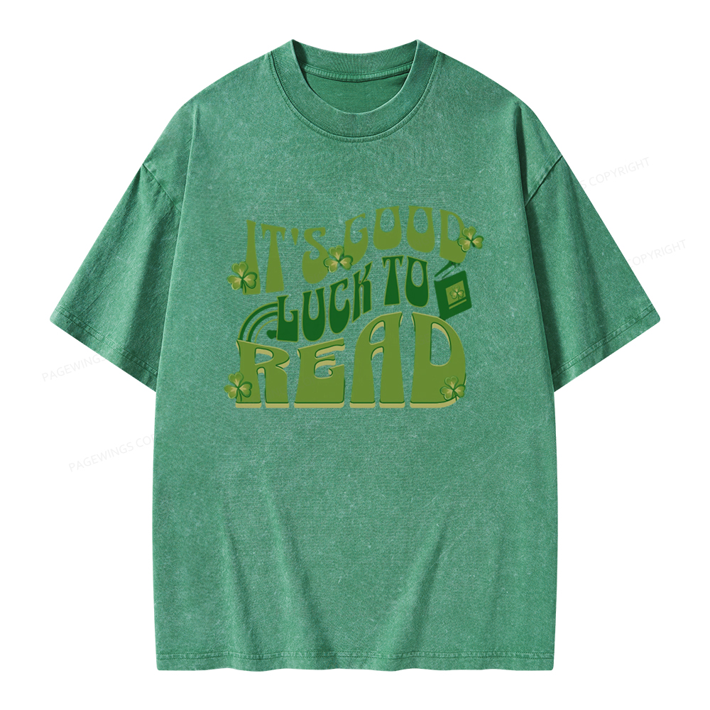 Pagewings St Patricks Day Librarian Sweatshirt Unisex Washed T-shirt
