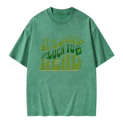 Pagewings St Patricks Day Librarian Sweatshirt Unisex Washed T-shirt