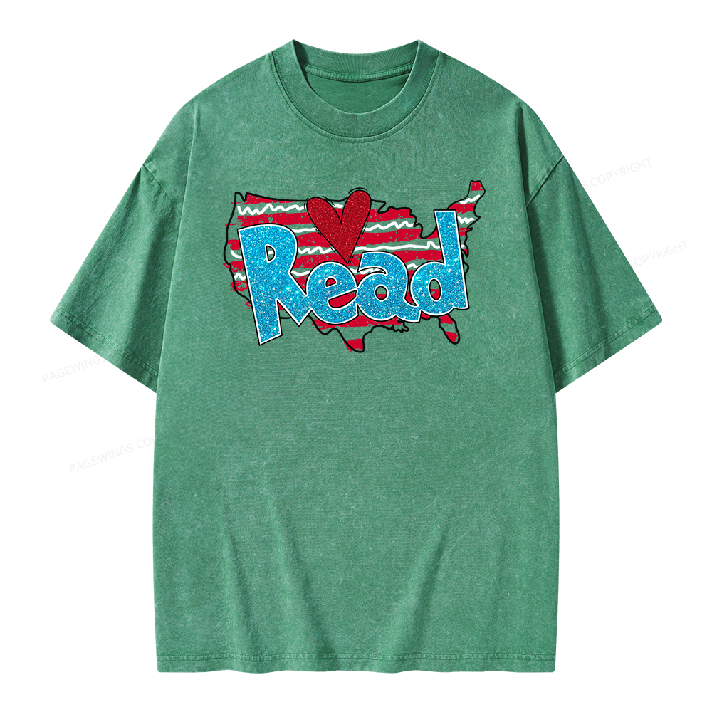 Pagewings Reading Day Shirt Unisex Washed T-shirt