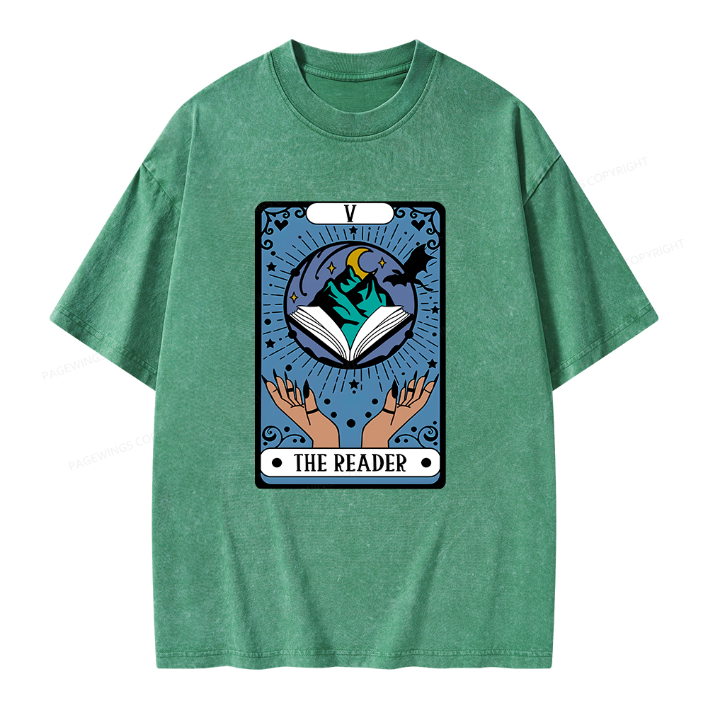 Pagewings The Reader Unisex Washed T-shirt