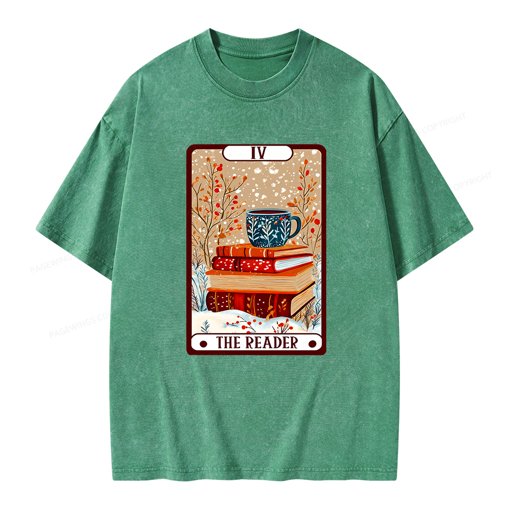 Pagewings The Reader  Unisex Washed T-shirt