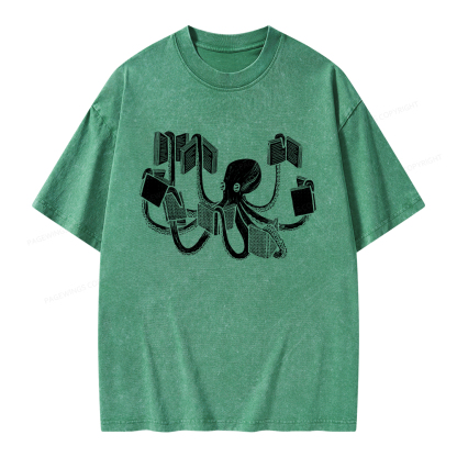 Pagewings Armed With Knowledge Unisex Washed T-shirt