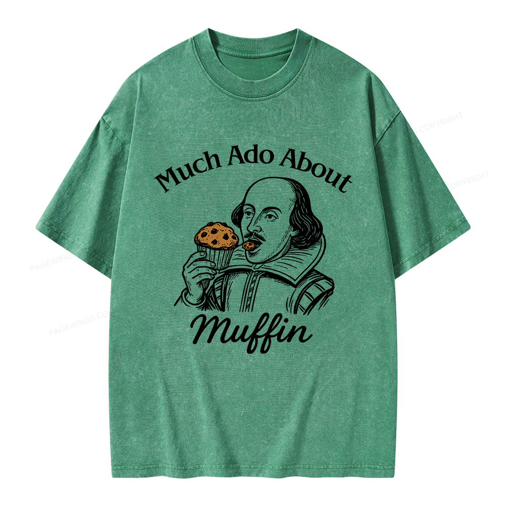 Pagewings Much Ado About Muffin Unisex Washed T-shirt