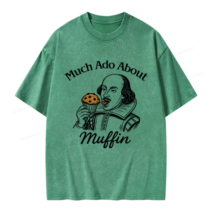 Pagewings Much Ado About Muffin Unisex Washed T-shirt