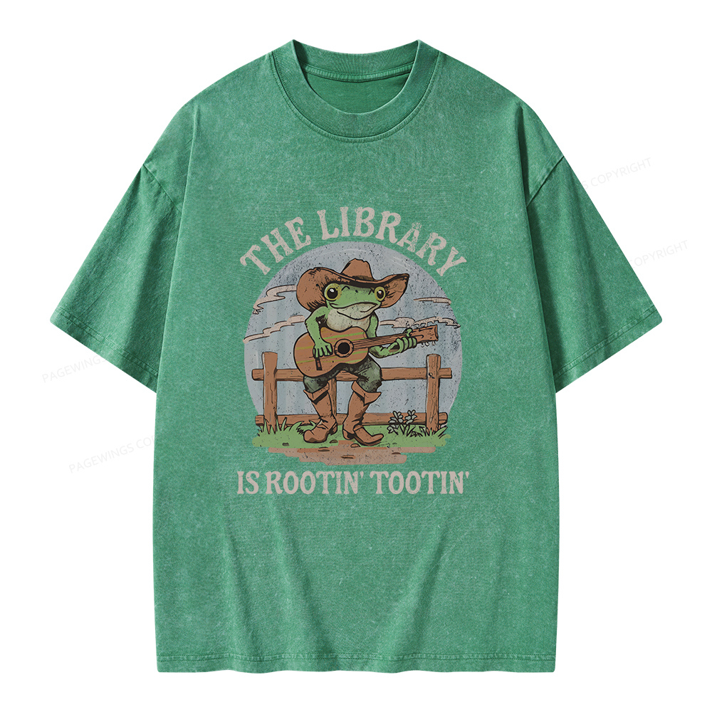 Pagewings The Library is Rootin’ Tootin Unisex Washed T-shirt