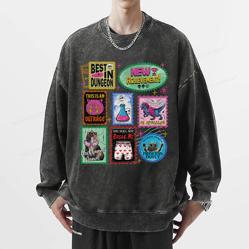 Pagewings New Achievement Unisex Washed Sweatshirt