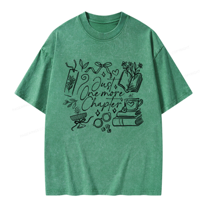 Pagewings Just one more chapter Unisex Washed T-shirt