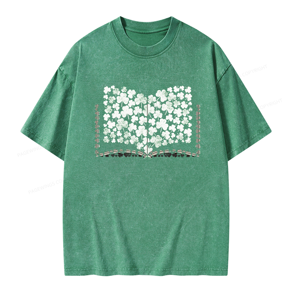 Pagewings Clover Creative Books Unisex Washed T-shirt