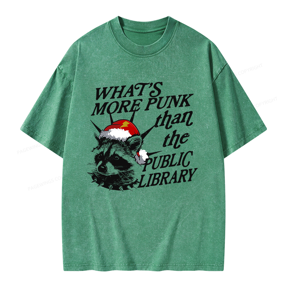 Pagewings What’s More Punk Than The Public Library Unisex Washed T-shirt