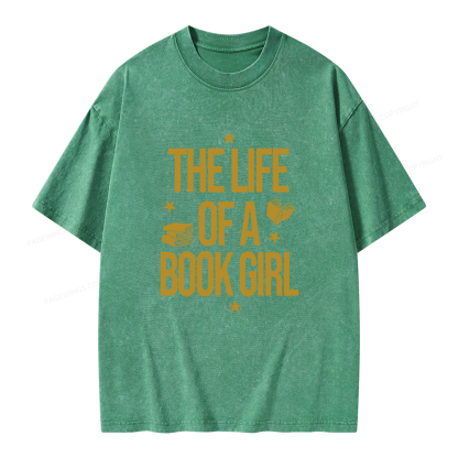 Pagewings The Life of a Book Girl Unisex Washed T-shirt