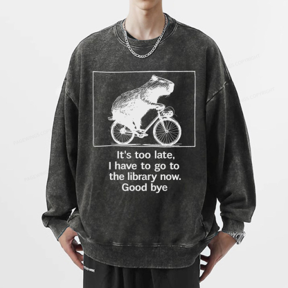 Pagewings Merry Bookmas Christmas Unisex Washed Sweatshirt