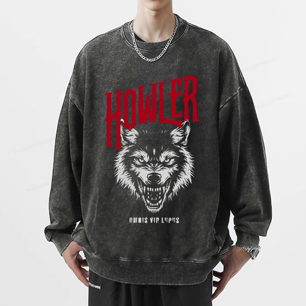 Pagewings Howler Unisex Washed Sweatshirt