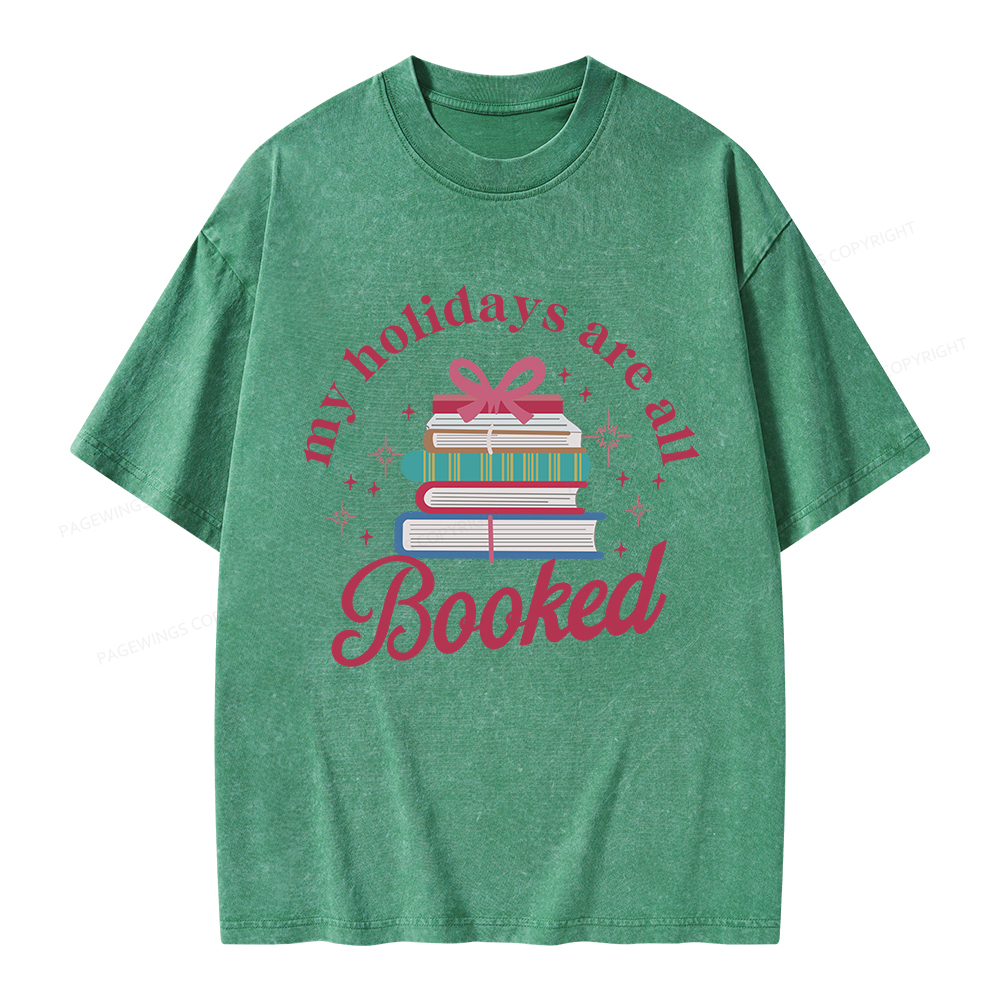 Pagewings My Holidays Are Booked Unisex Washed T-shirt