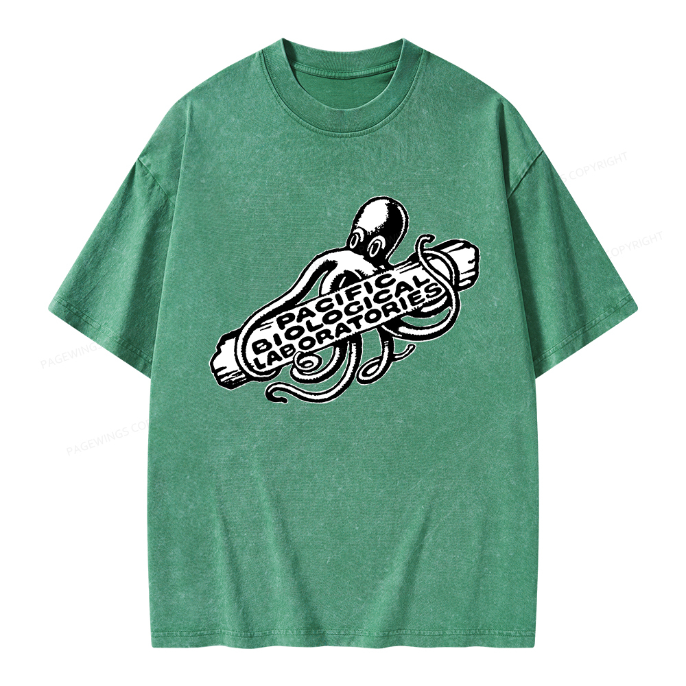 Pagewings Pacific Biological Laboratories Unisex Washed T-shirt