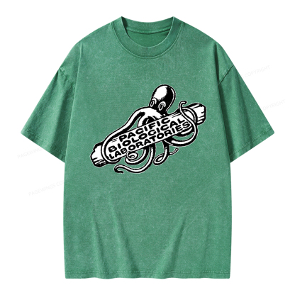 Pagewings Pacific Biological Laboratories Unisex Washed T-shirt