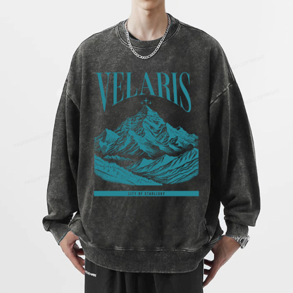 Pagewings Velaris Acotar Unisex Washed Sweatshirt
