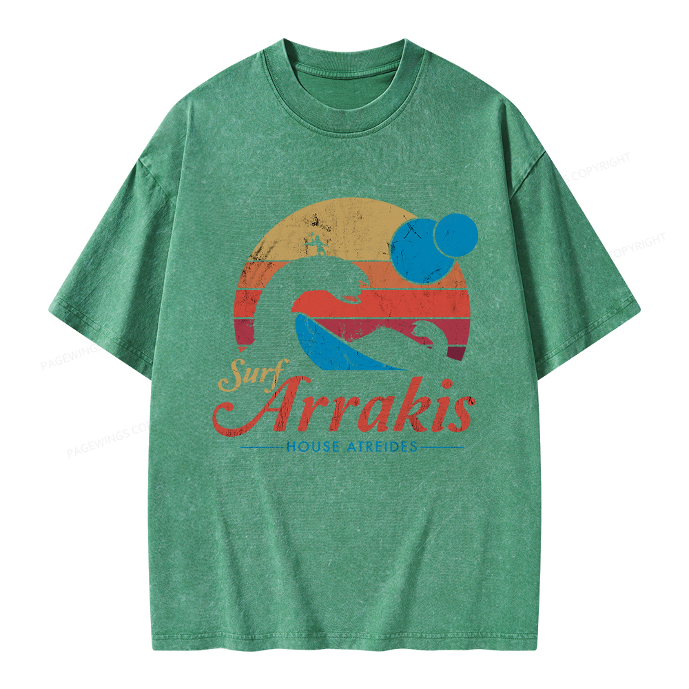Pagewings Visit Arrakis Unisex Washed T-shirt
