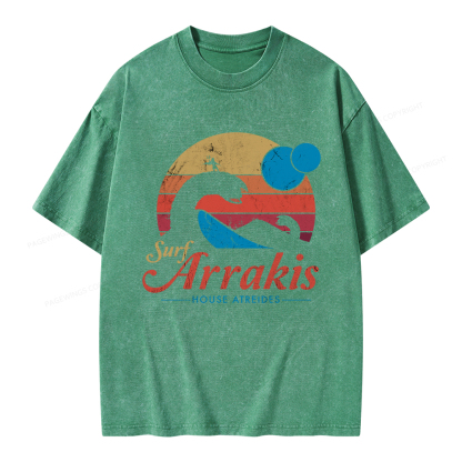 Pagewings Visit Arrakis Unisex Washed T-shirt