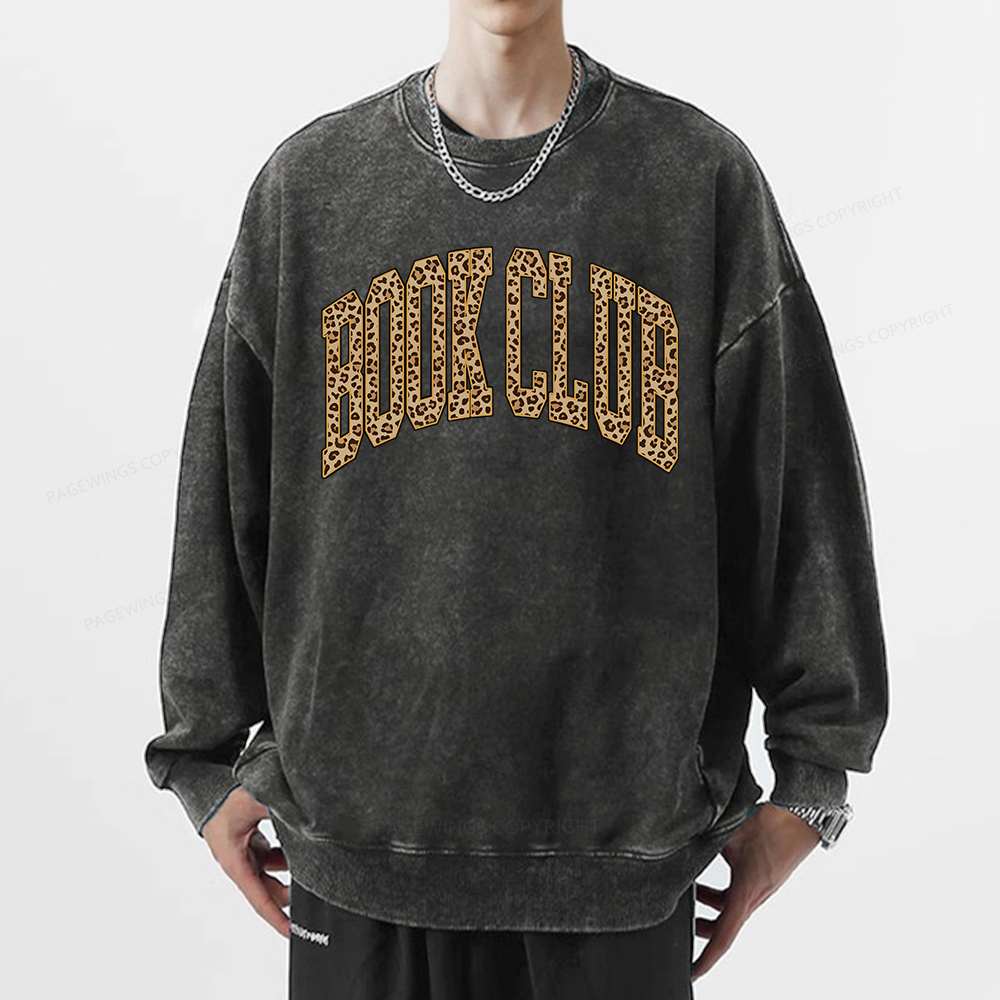 Pagewings Book Club Unisex Washed Sweatshirt