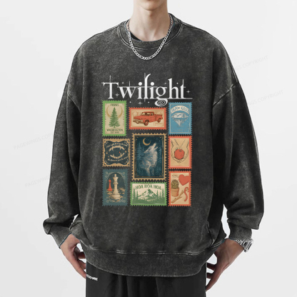 Pagewings Romance Book Lover Unisex Washed Sweatshirt