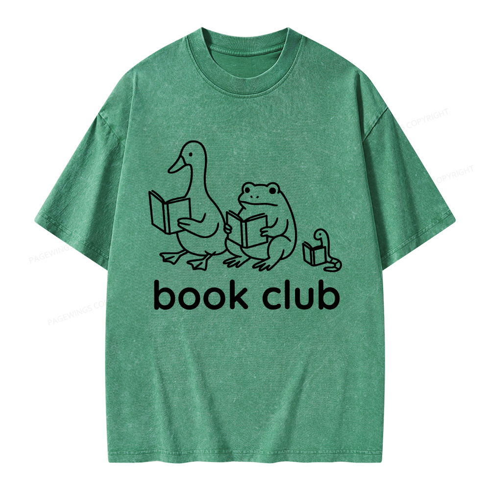 Pagewings Silly Goose Book Club Unisex Washed T-shirt