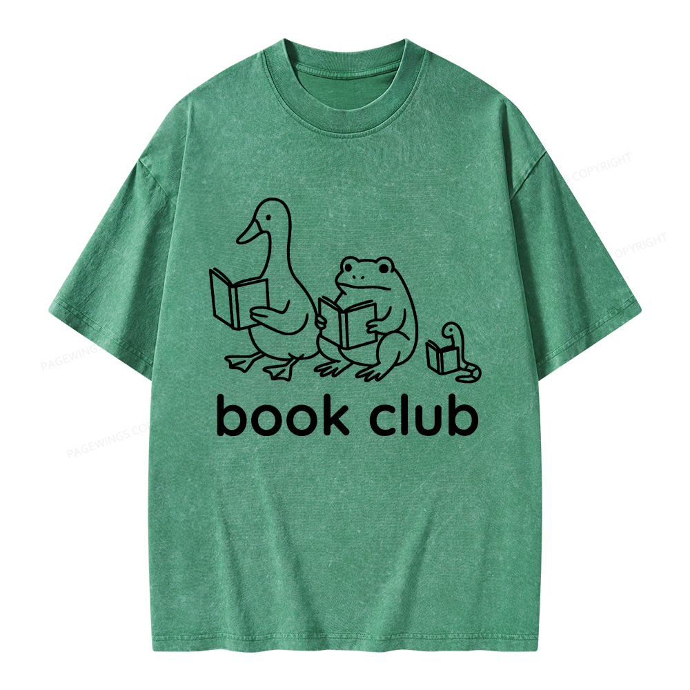 Pagewings Silly Goose Book Club Unisex Washed T-shirt