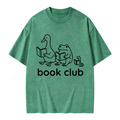 Pagewings Silly Goose Book Club Unisex Washed T-shirt
