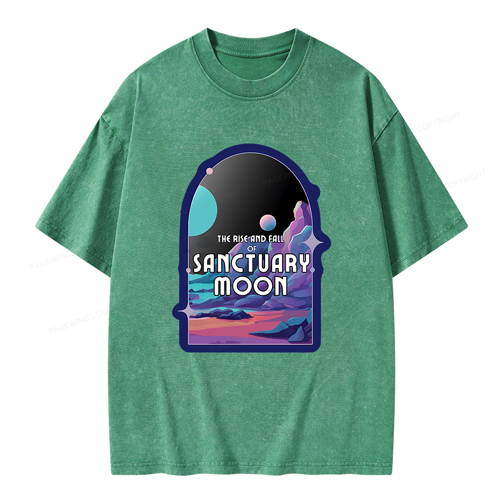 Pagewings Sanctuary Moon Unisex Washed T-shirt