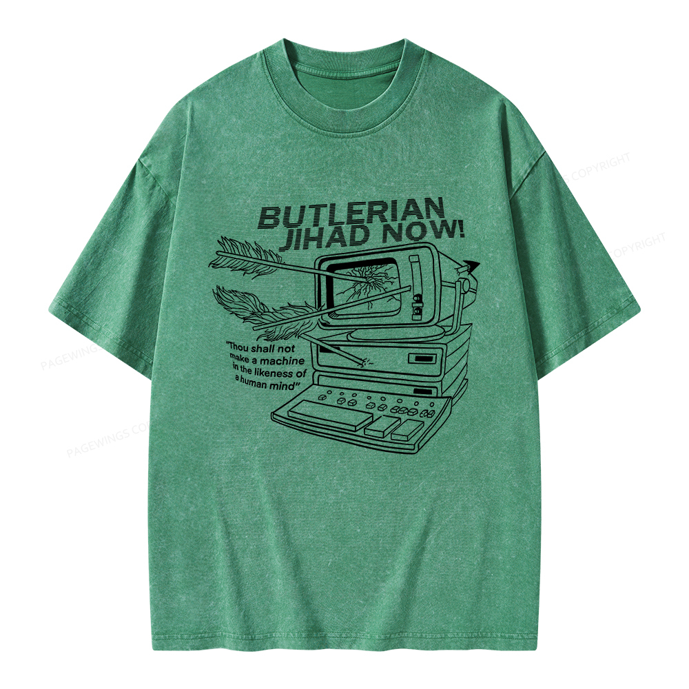 Pagewings Butlerian Jihad Now Unisex Washed T-shirt
