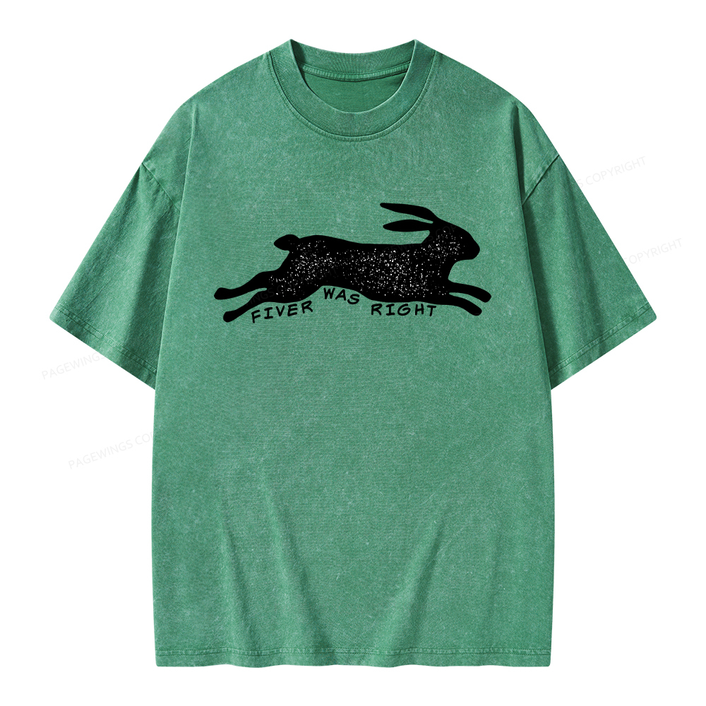 Pagewings Fiver Was Right Unisex Washed T-shirt