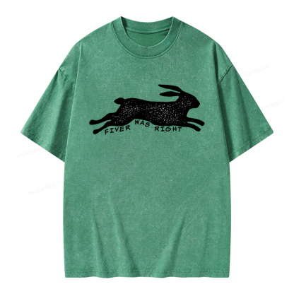 Pagewings Fiver Was Right Unisex Washed T-shirt