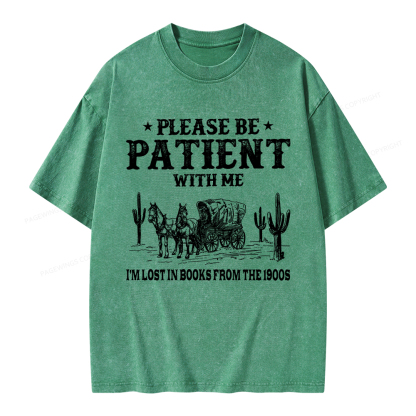 Pagewings I’m Lost In Books From The 1900s Unisex Washed T-shirt