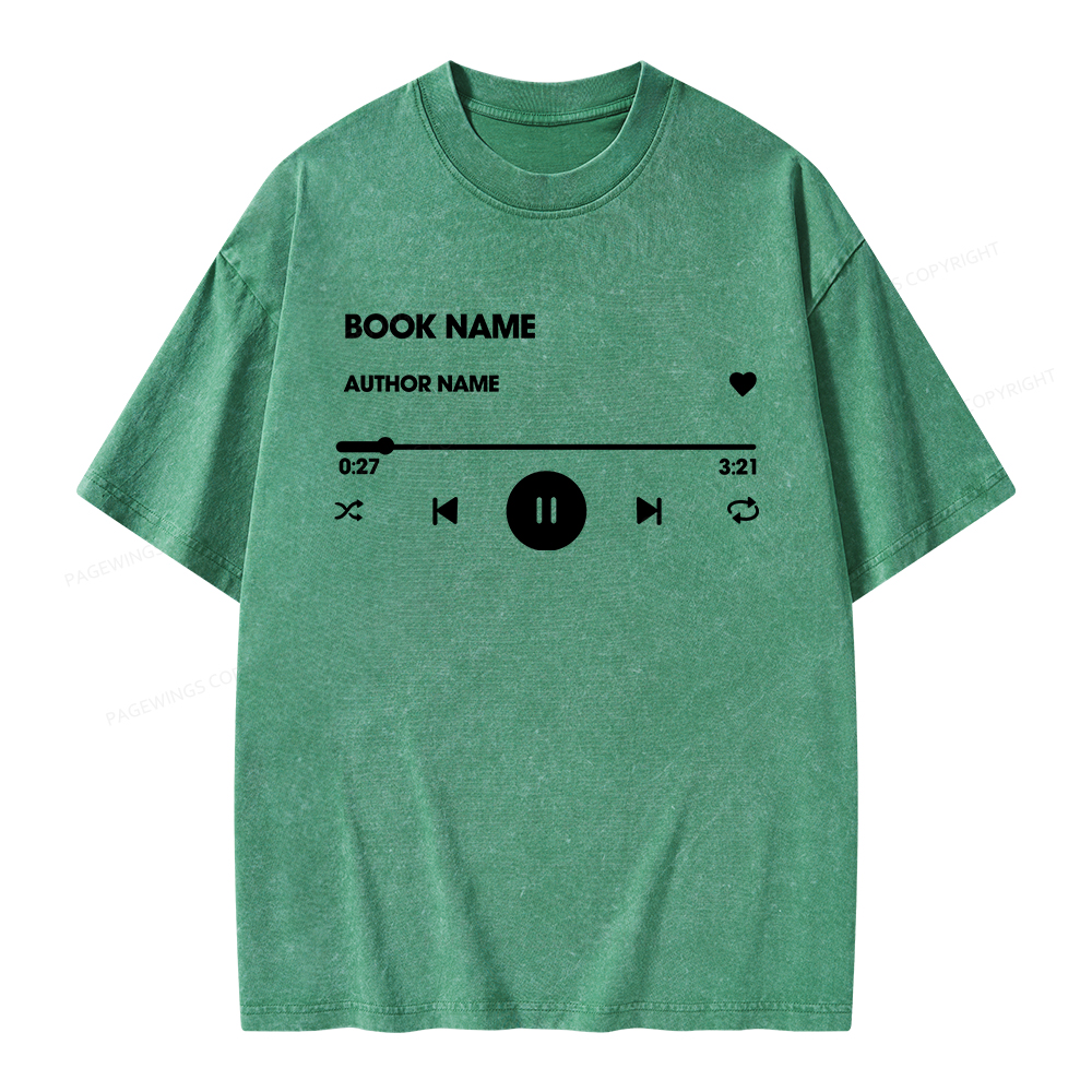 Pagewings Personalized Book Name Unisex Washed T-shirt