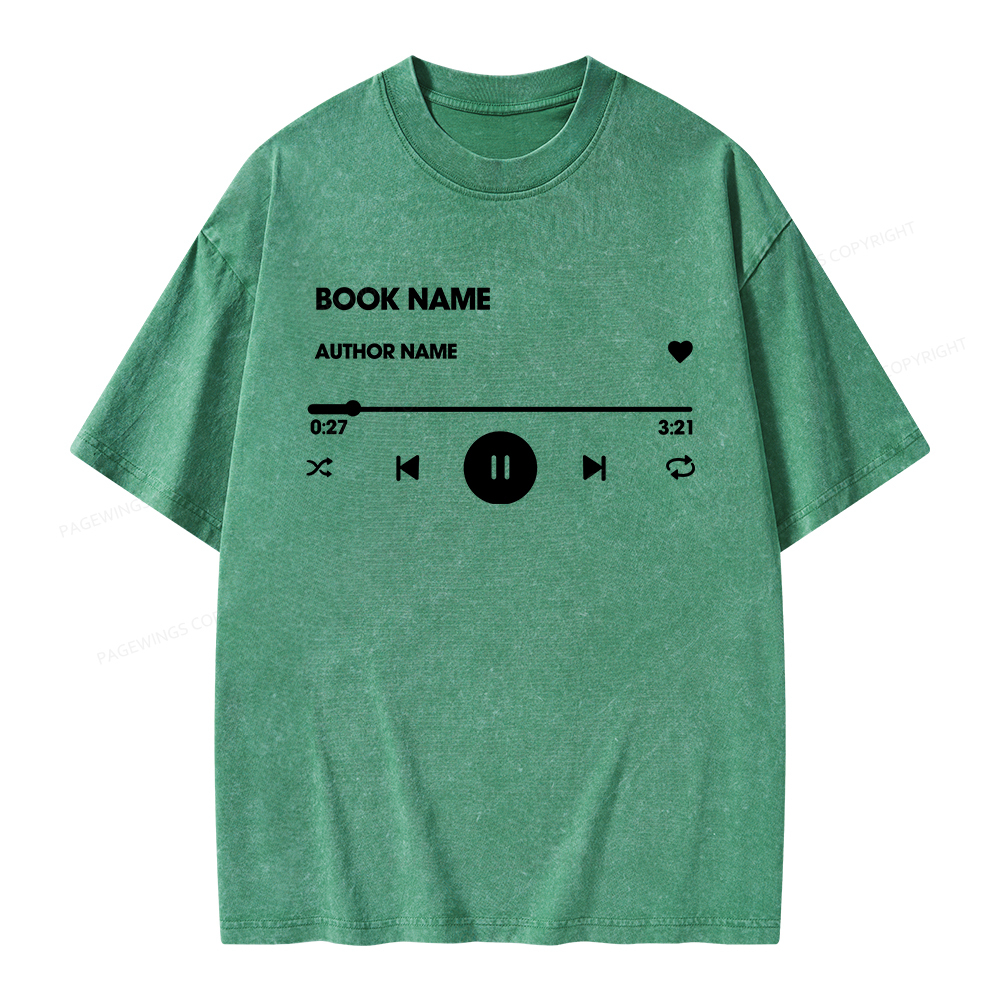 Pagewings Personalized Book Name Unisex Washed T-shirt