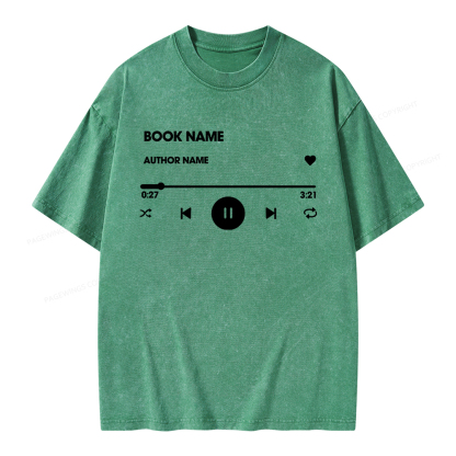 Pagewings Personalized Book Name Unisex Washed T-shirt