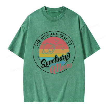 Pagewings The Rise and Fall of Sanctuary Moon Unisex Washed T-shirt