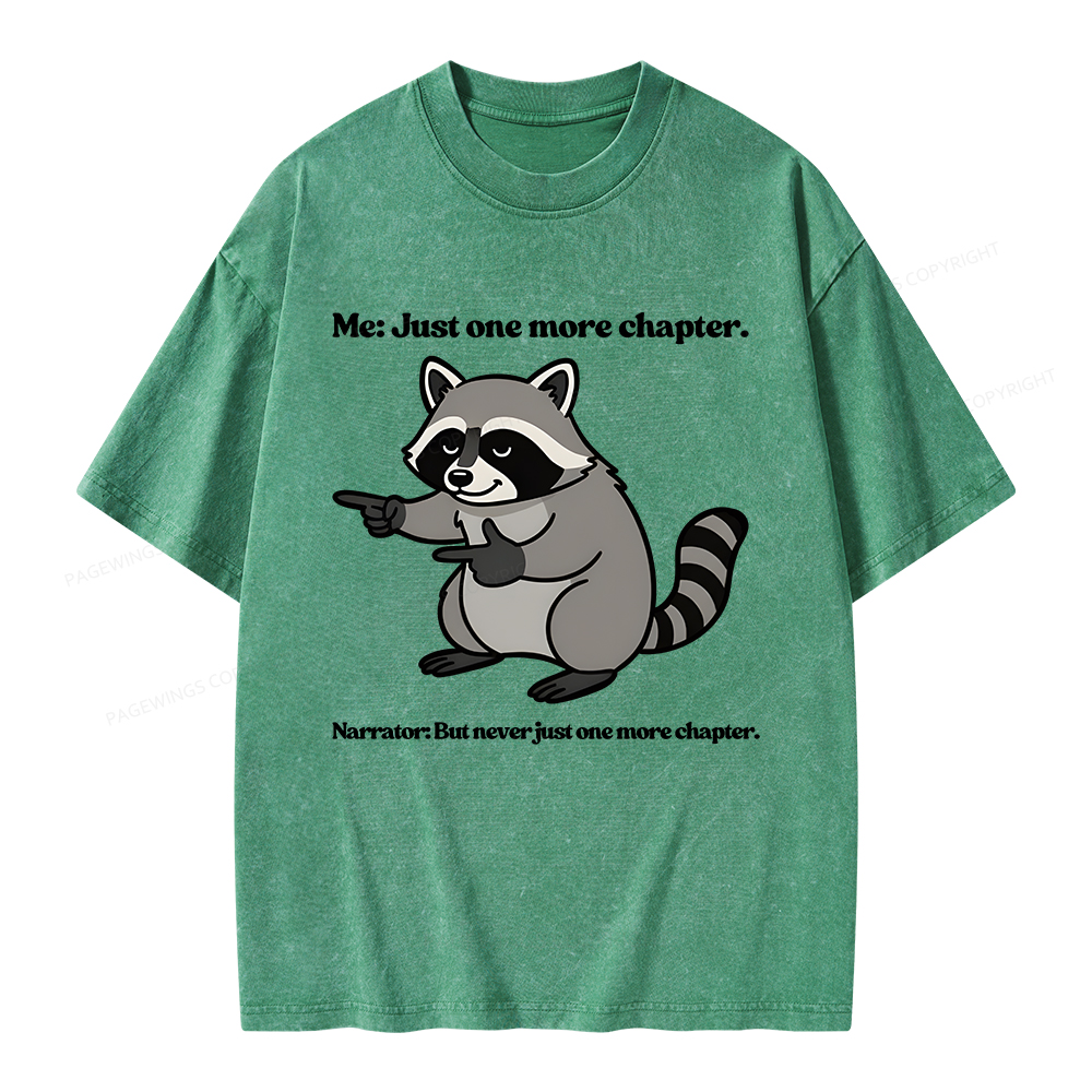 Pagewings Just One More Chapter Unisex Washed T-shirt