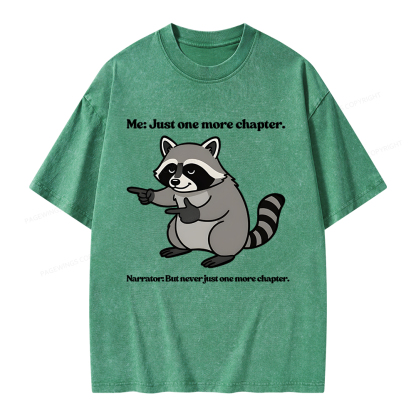 Pagewings Just One More Chapter Unisex Washed T-shirt