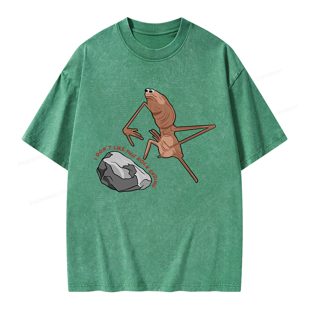 Pagewings I Don’t Like This Rock Ending Unisex Washed T-shirt