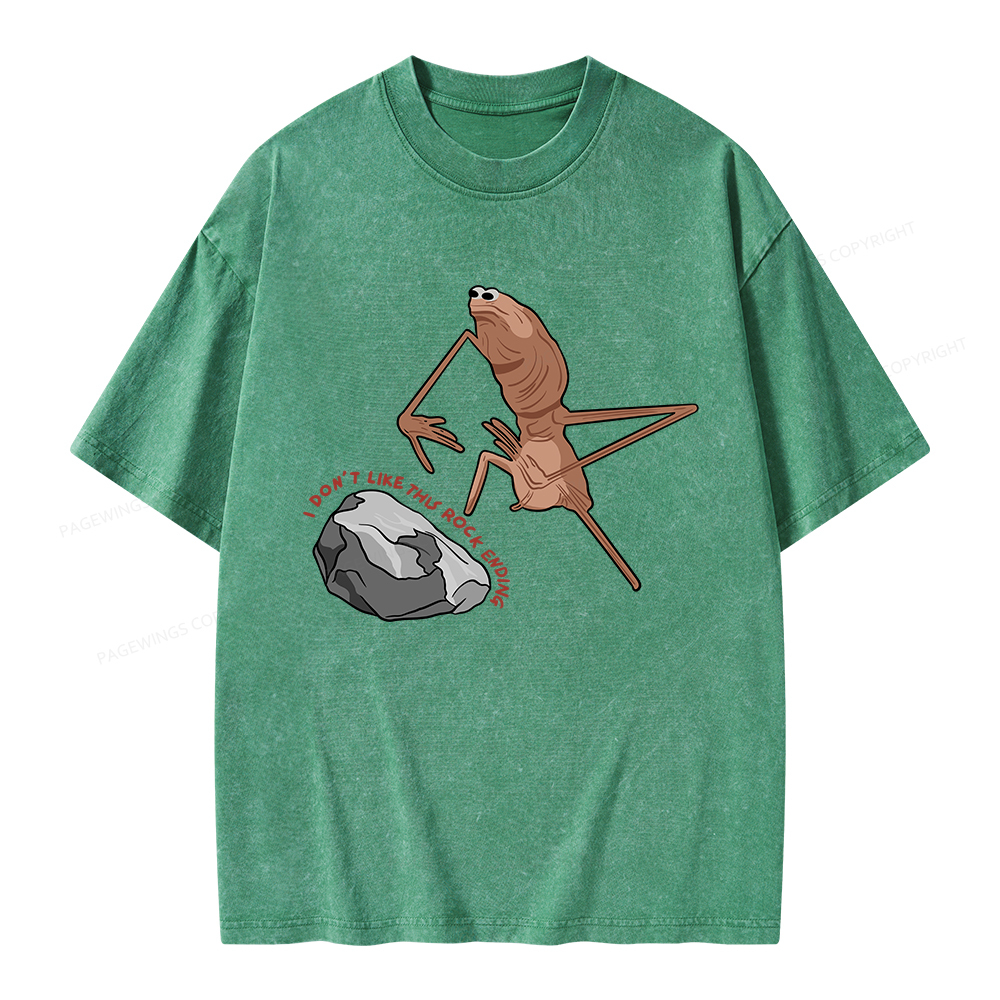 Pagewings I Don’t Like This Rock Ending Unisex Washed T-shirt