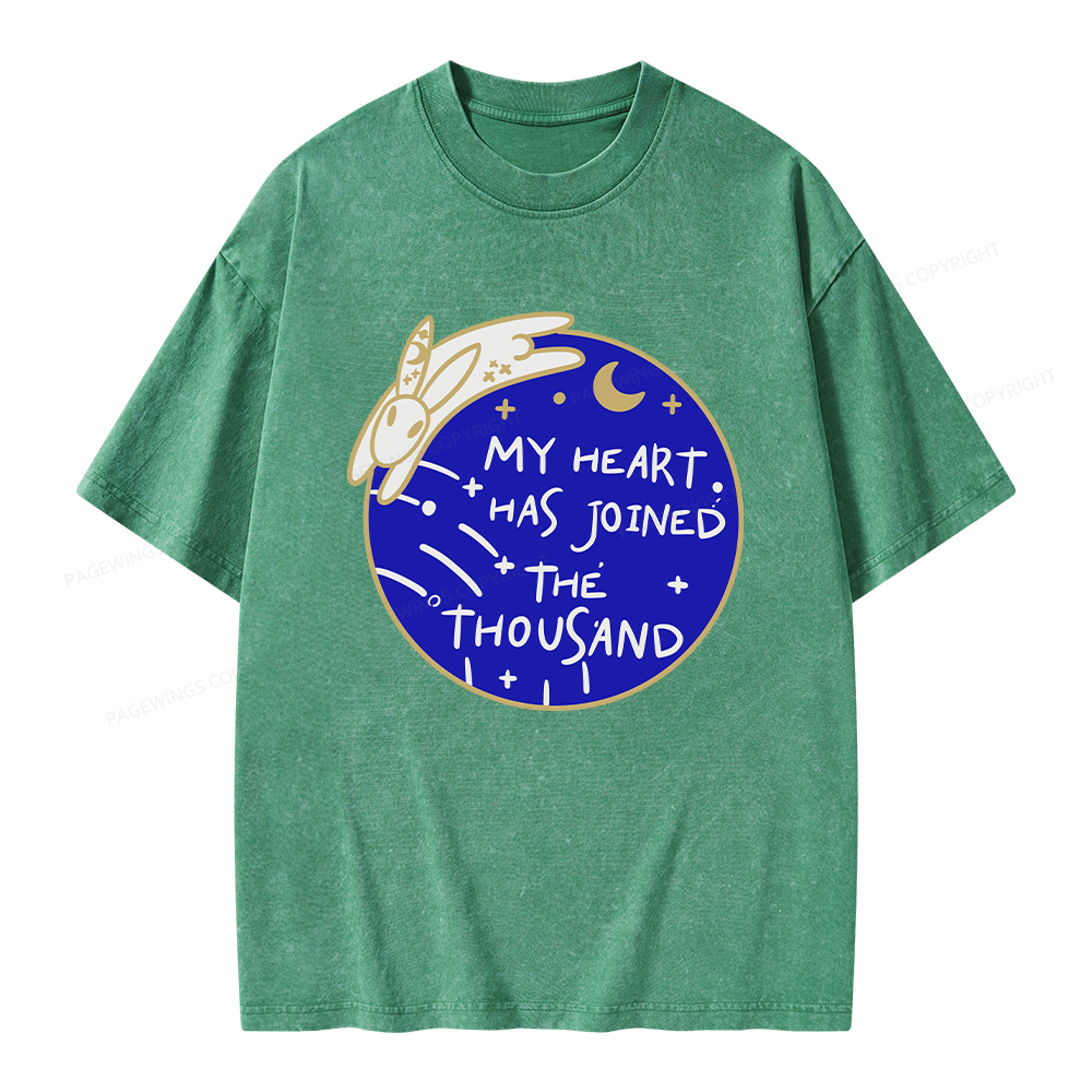 Pagewings My Heart Has Joined The Thousand Unisex Washed T-shirt