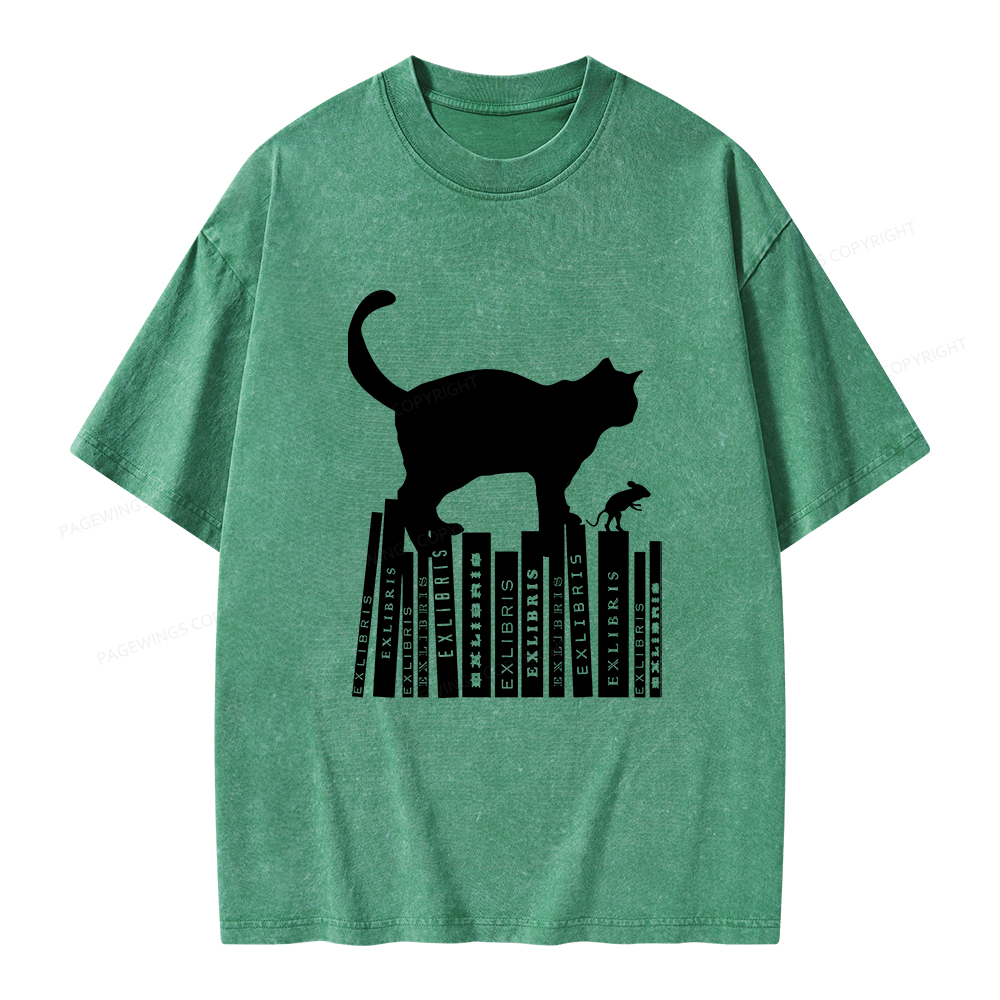 Pagewings Bookplate Creative T-shirt Unisex Washed T-shirt