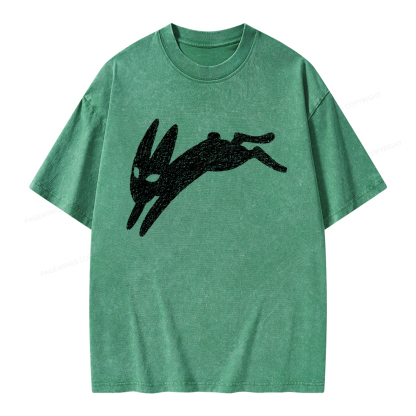 Pagewings Death Bunny Unisex Washed T-shirt