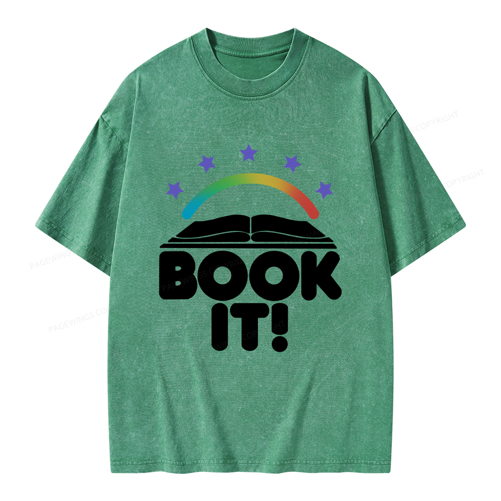 Pagewings Book It Unisex Washed T-shirt