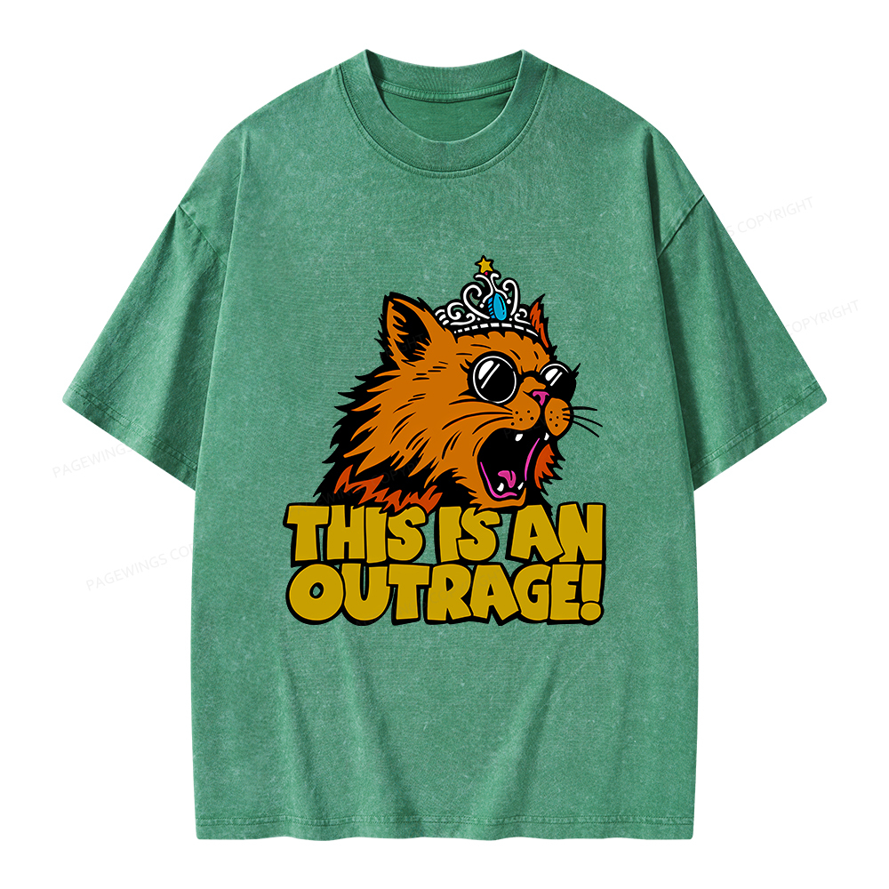 Pagewings This is an Outrage Unisex Washed T-shirt