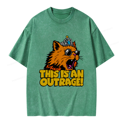 Pagewings This is an Outrage Unisex Washed T-shirt