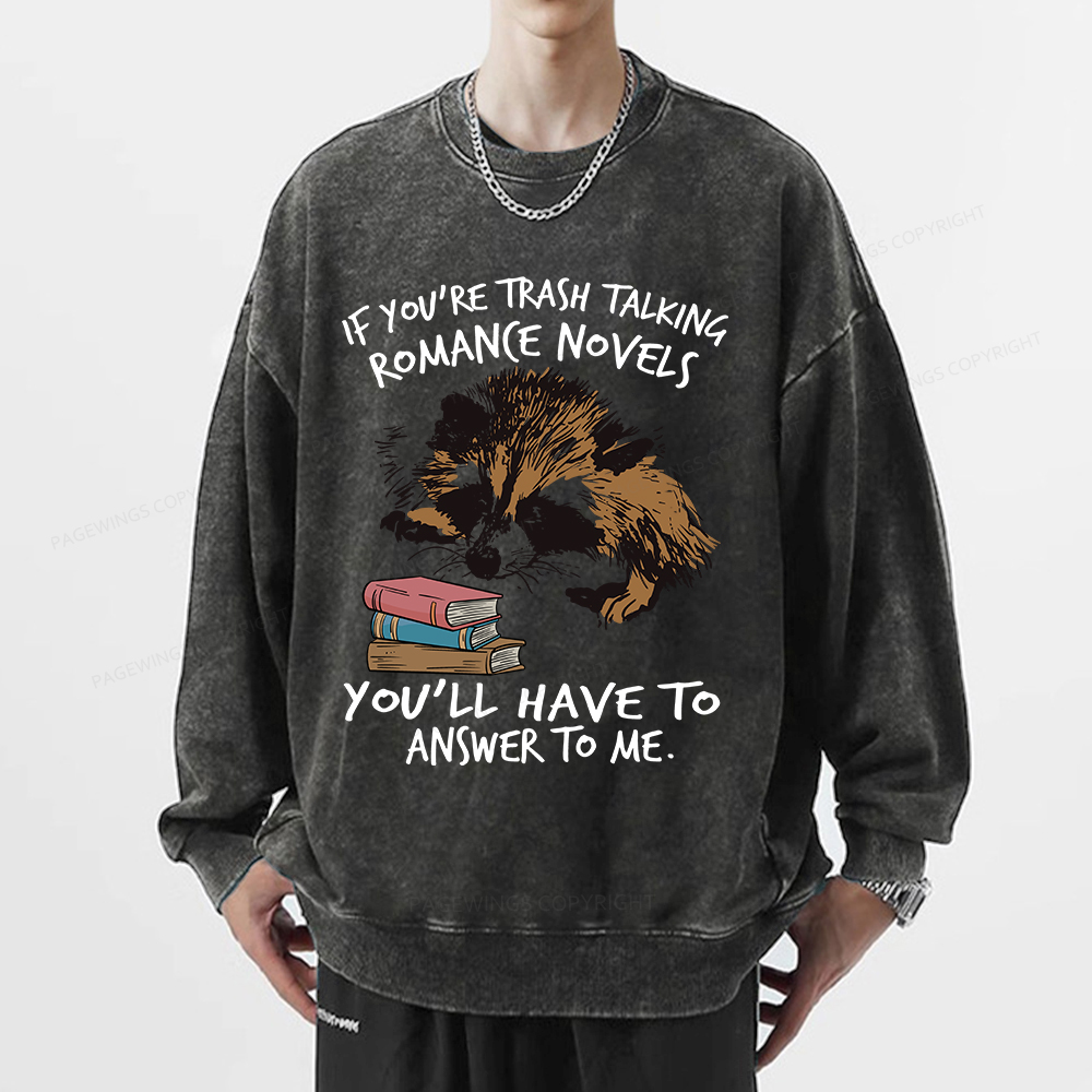Pagewings Talking Ronan E Novels Unisex Washed Sweatshirt