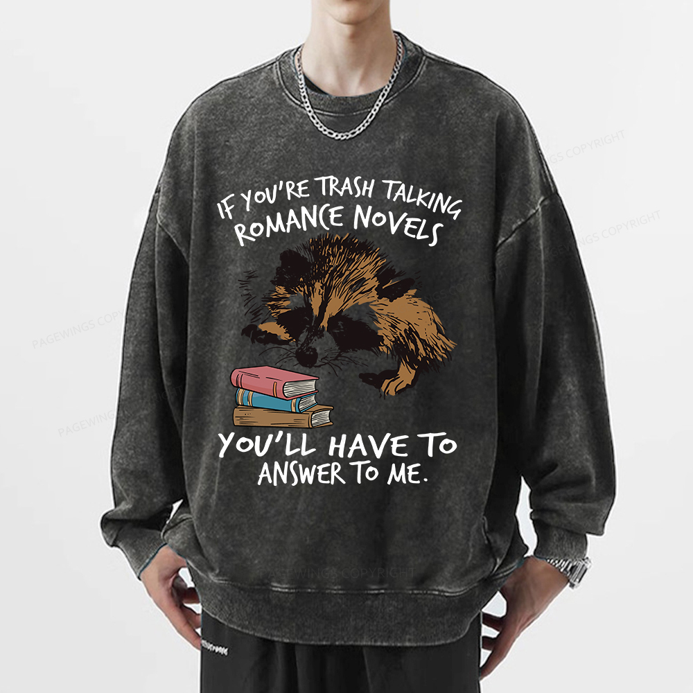 Pagewings Talking Ronan E Novels Unisex Washed Sweatshirt