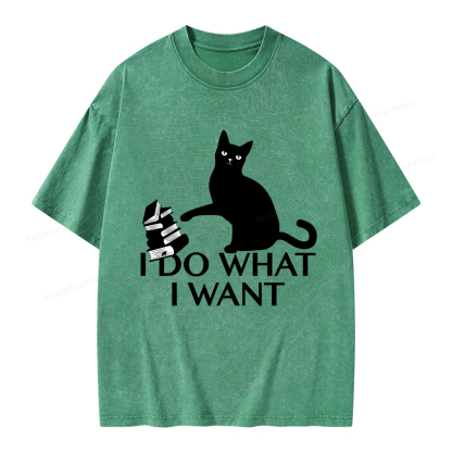 Pagewings I Do What I Want Unisex Washed T-shirt